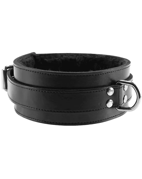 Rouge Leather Faux Fur Collar