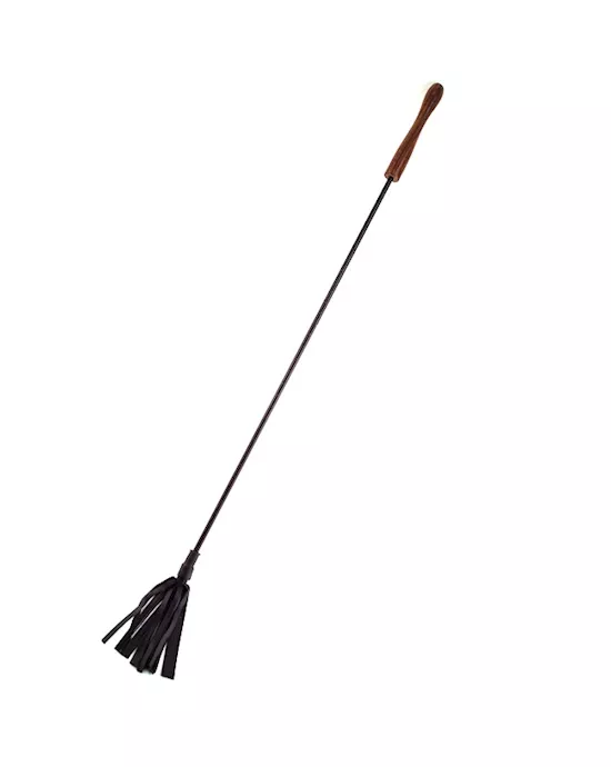 Rouge Wooden Handle Leather Crop