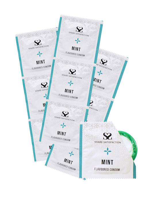 Share Satisfaction Mint Flavoured Condoms - 100 Bulk Pack
