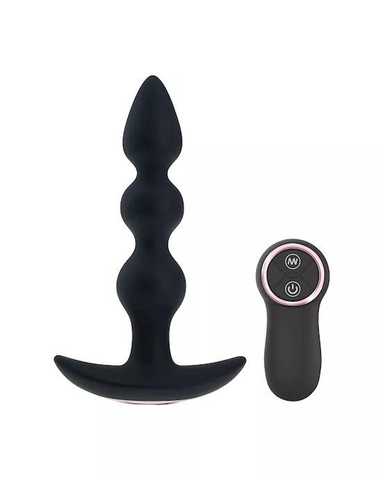 Amore Prime Vibrating Butt Plug Beads With Remote