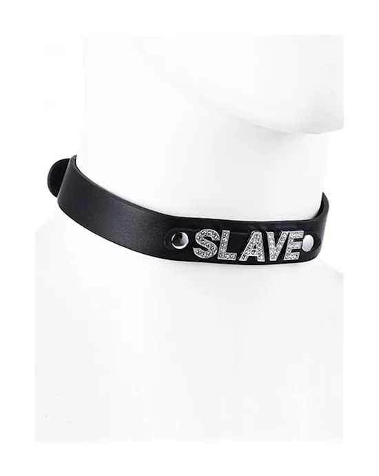 Rhinestone Slave Collar