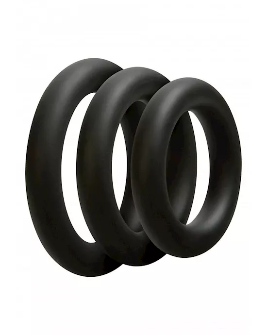 Amore Silicone Cock Ring 3 Piece Set