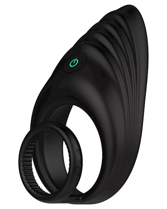 Enhance Vibrating Cock And Ball Ring Black
