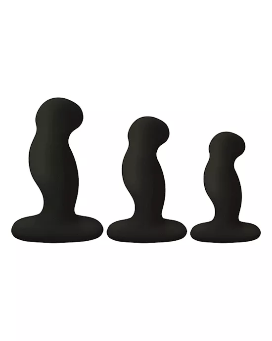 GPLAYTRIO+ Unisex Rechargeable Vibrator Pack S/M/L Sizes Black