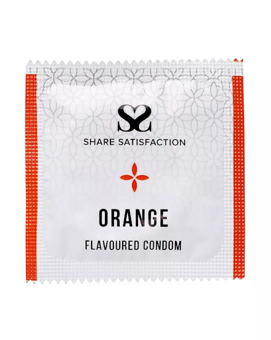 Share Satisfaction Orange Flavoured Condoms - 500 Bulk Pack