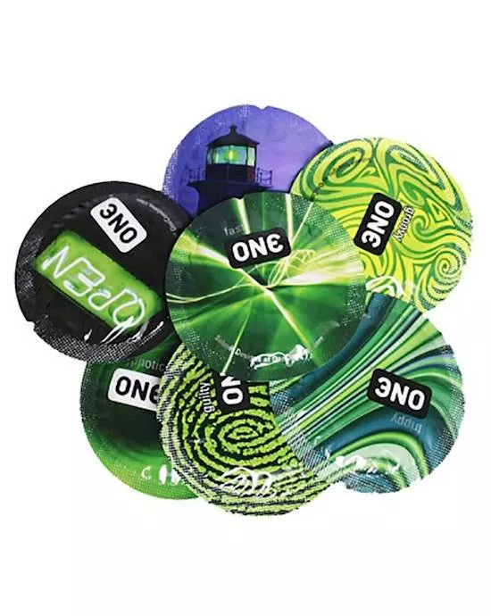 ONE Glowing Pleasures Condoms 48 Pack