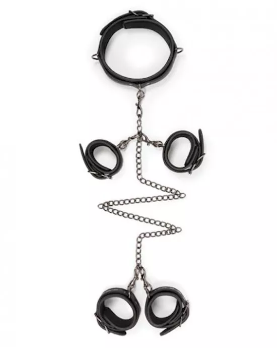 Easy Toys Fetish Set Collar, Ankle & Wrist Cuffs