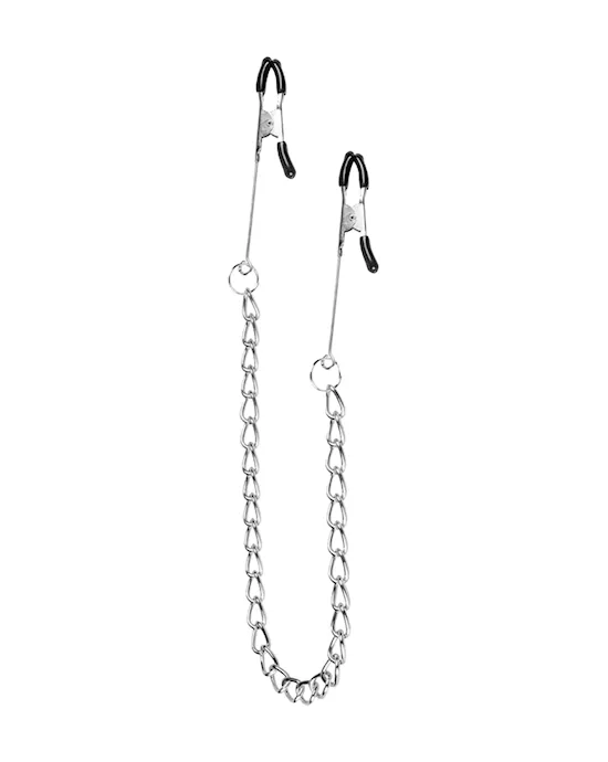 EasyToys Long Nipple Clamps With Chain
