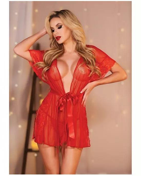 Allure Leah Lace & Mesh Open Side Cover Up