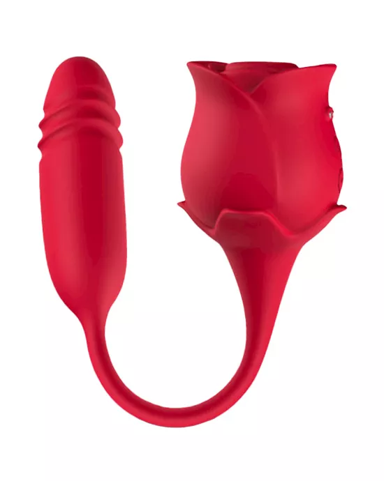 Amore Frisky Flower with Thrusting Tail Rose Suction Vibe