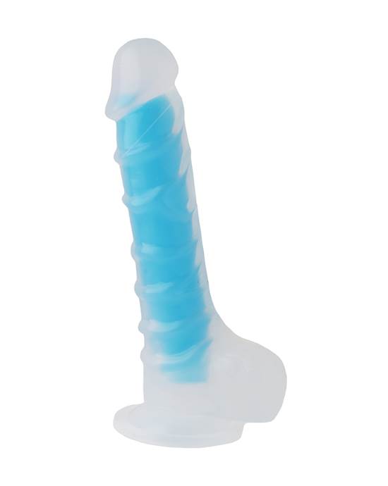 Nood Colours Glow in the Dark Veiny Dildo with Balls