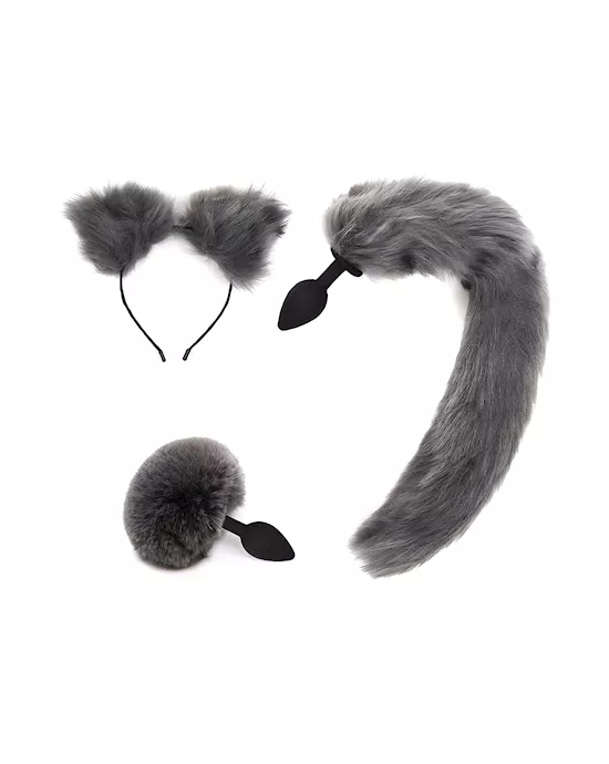 Fox Tail Butt Plug Set
