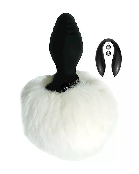 Bunny Tail Vibrating Butt Plug