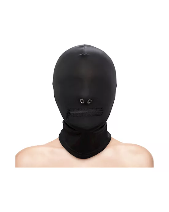 Fetish & Fashion Zippered Mouth Hood