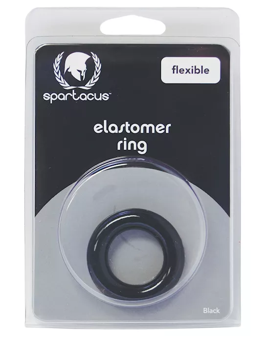 Spartacus Elastomer Relaxed Fit Cock Ring - Black