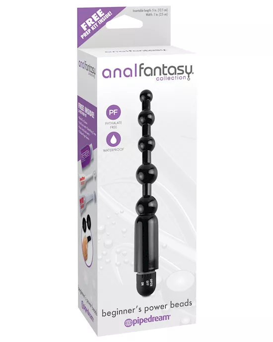 Anal Fantasy Collection Beginners Power Beads - Black