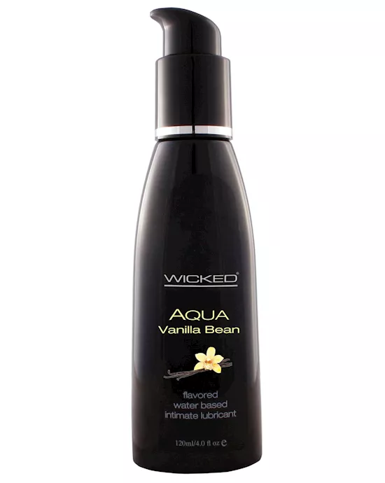 Wicked Sensual Care Aqua Water Based Lubricant - 4 Oz Vanilla Bean