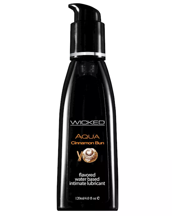Wicked Sensual Care Aqua Water Based Lubricant - 4 Oz Cinnamon Bun