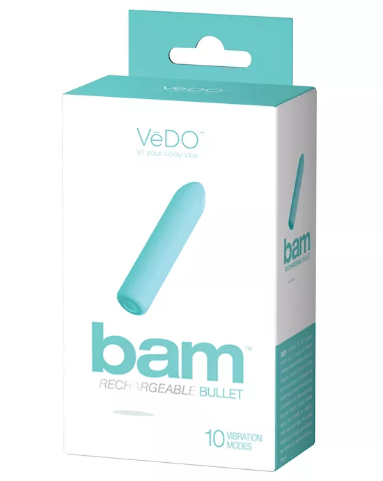 Vedo Bam Rechargeable Bullet - Tease Me Turquoise