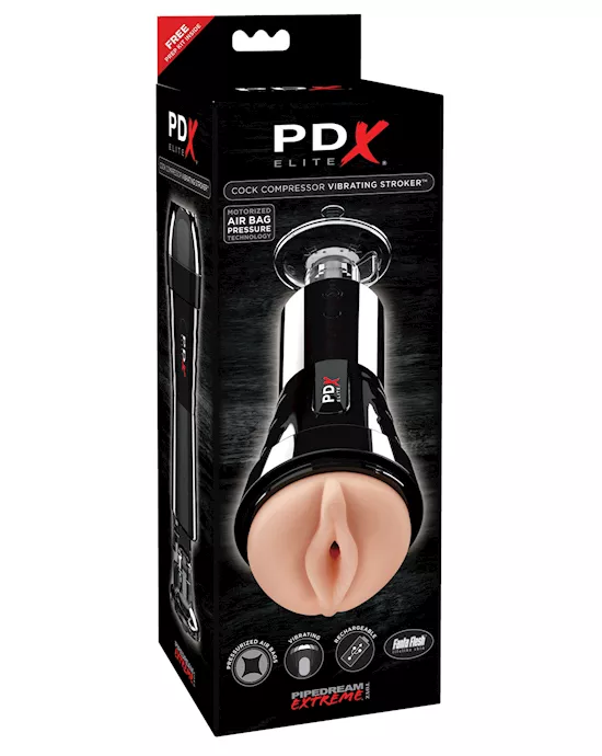PDX Elite Cock Compressor Vibrating Stroker