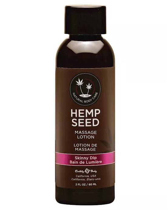 Earthly Body Hemp Seed Massage Lotion - 2 Oz Skinny Dip