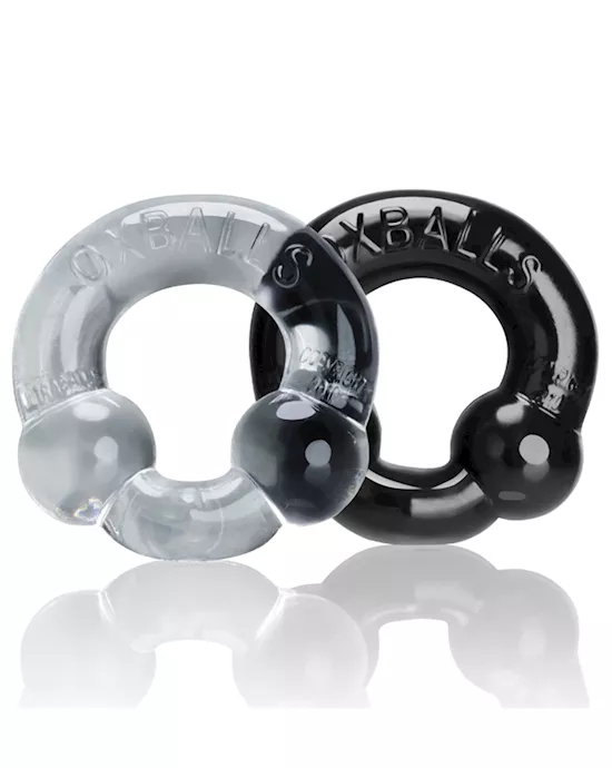 Oxballs Ultraballs Cock Rings - Black/police Blue Pack Of 2