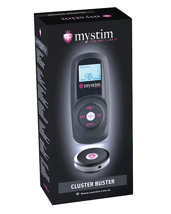 Mystim Cluster Buster Wireless eStim Starter Kit - Black
