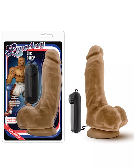 Blush Coverboy The Boxer 9" Vibrating Realistic Cock - Mocha