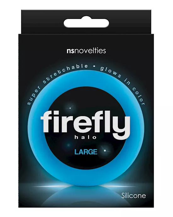 Firefly Halo Large Cockring - Blue