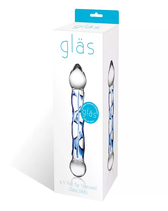 Glas 6.5" Tip Textured Glass Dildo
