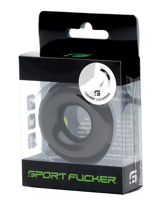 NO ETA=Sport Fucker Chubby Cockring - Black