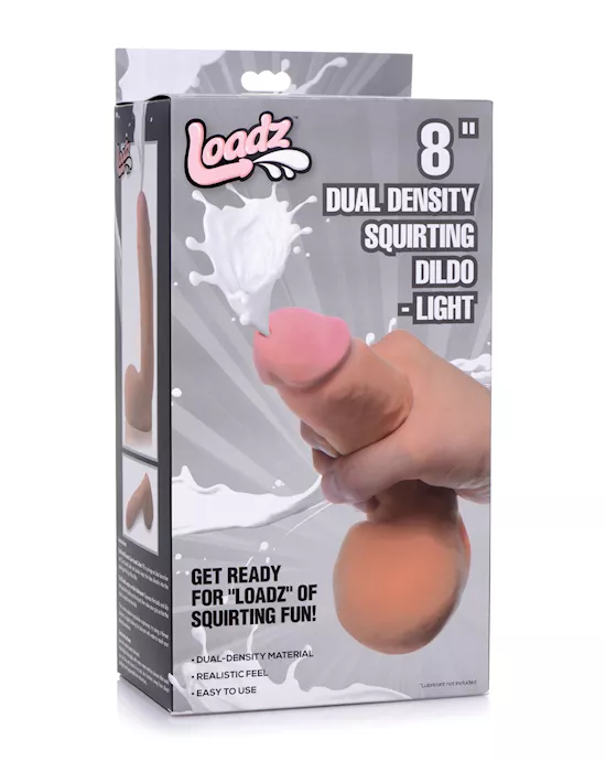 Loadz 8" Dual Density Squirting Dildo - Light