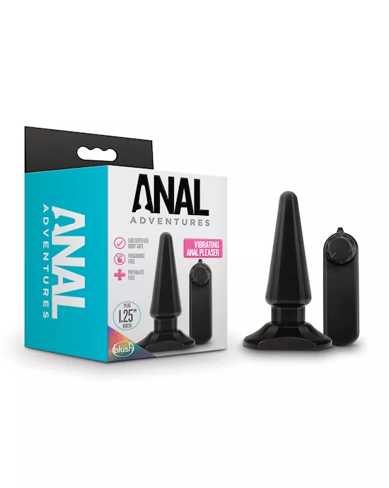 Blush Anal Adventures Basic Vibrating Anal Pleaser - Black