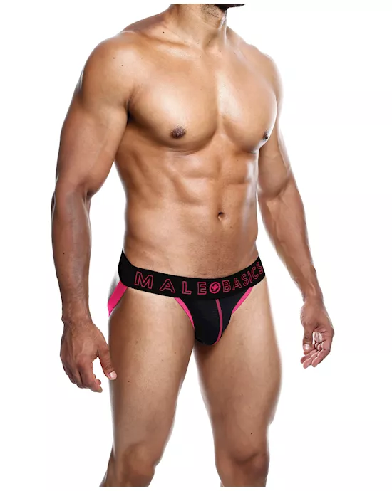 Male Basics Neon Jockstrap Coral Xl