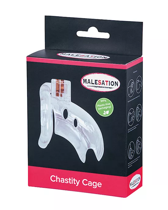 MALESATION Chastity Cage - Clear