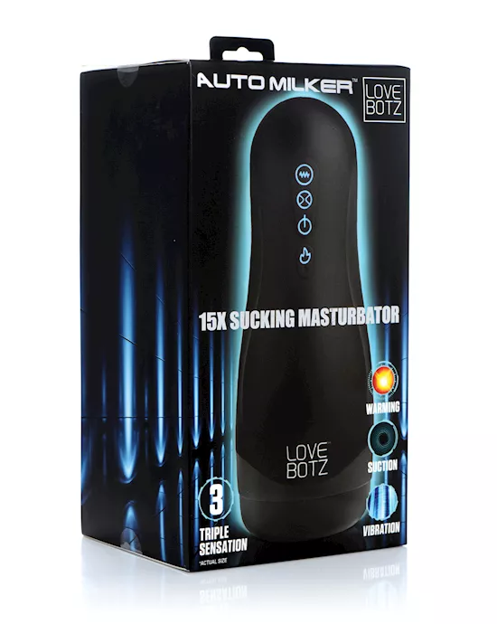 LoveBotz Auto Milker 15x Sucking Masturbator - Black