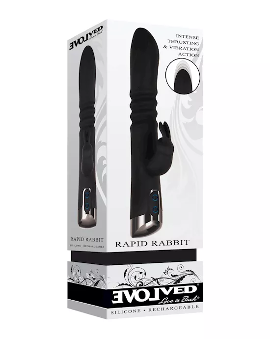 Evolved Rapid Rabbit Thrusting Dual Vibe - Black