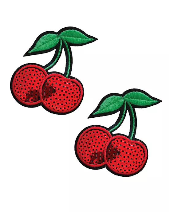 Neva Nude Sequin Cherry Pasties (2 Wears) - Red O/S