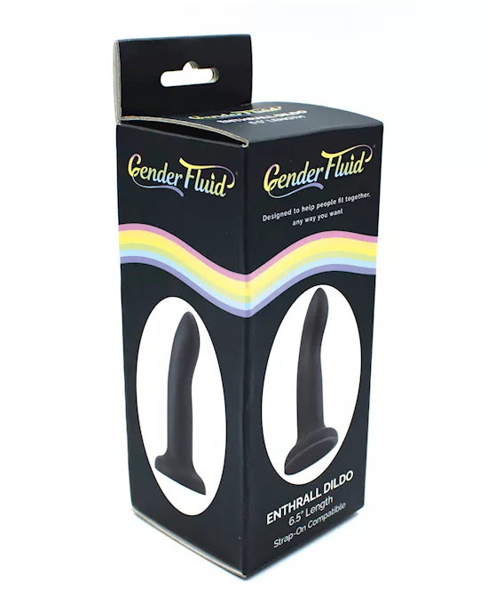 Gender Fluid 6.5" Enthrall Strap On Dildo - Black