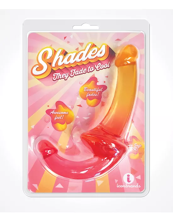 Shades Jelly TPR Gradient Strapless Strap On - Pink/Yellow