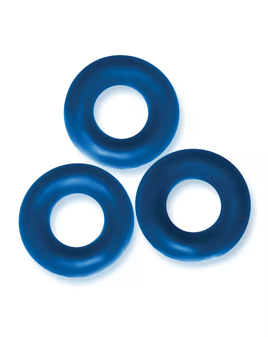 Oxballs Fat Willy 3 Pack Jumbo Cock Rings - Space Blue