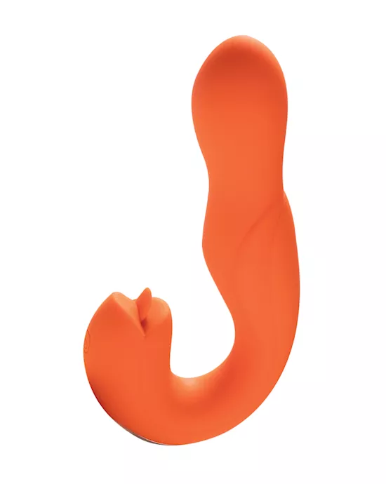 Joi Rotating Head G-Spot Vibrator & Clit Licker - Orange