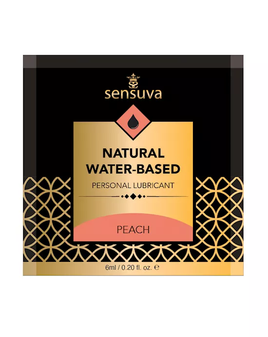 Sensuva Natural Water Based Personal Moisturizer Single Use Packet - 6 ml Peach
