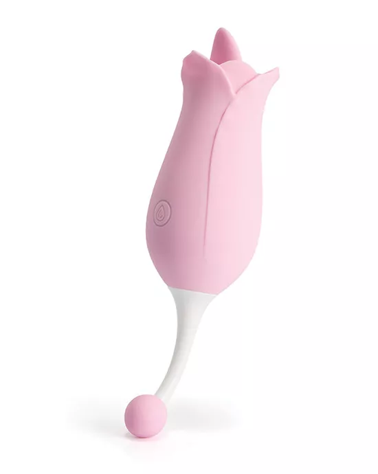 Dora Rose Toy Clit Vibrator & Tongue Licker - Pink