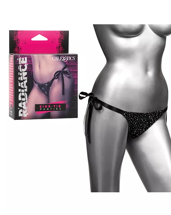 Radiance Side Tie Panties Black O/S