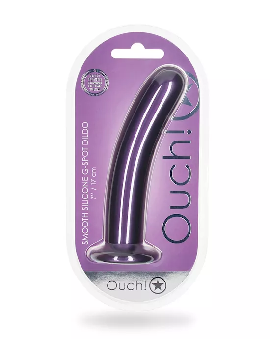 Shots Ouch 7" Smooth G-spot Dildo - Metallic Purple