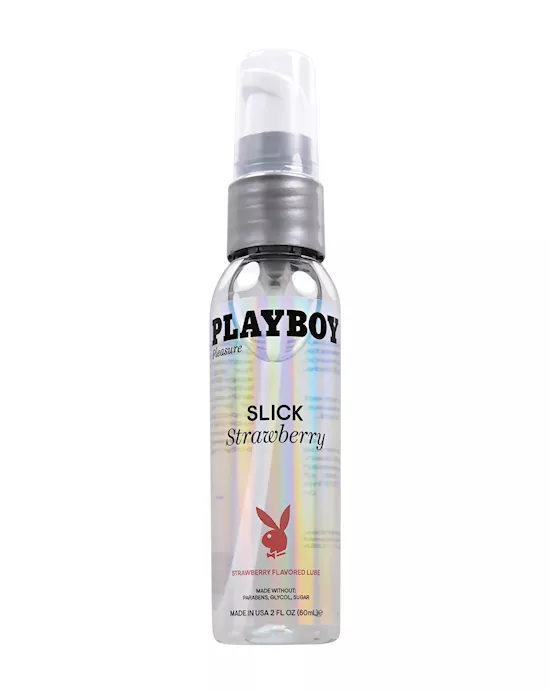 Playboy Pleasure Slick Lubricant -  2 oz Strawberry