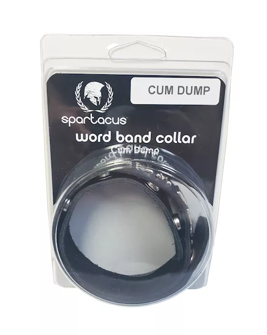 Spartacus CUM DUMP Leather Collar - Black