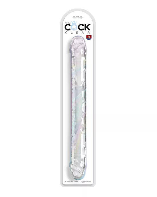 King Cock Clear 18" Double Dildo - Clear