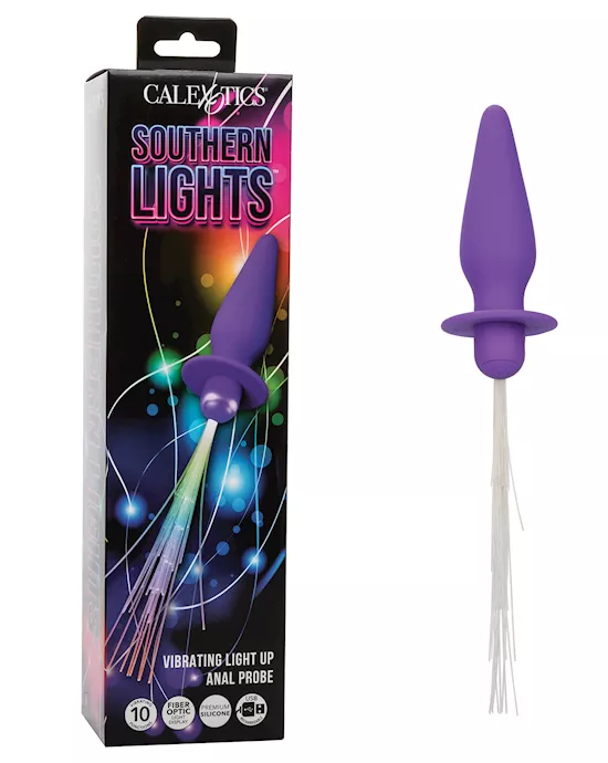 Southern Lights Rechargeable Vibrating Light Up Anal Probe - Purple